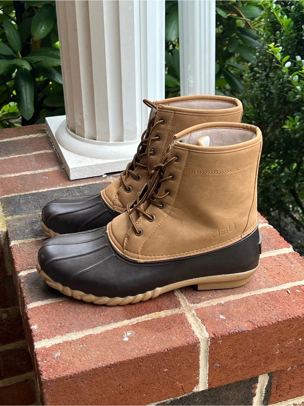 JBU Men’s Tan and Brown Waterproof Duck Boots